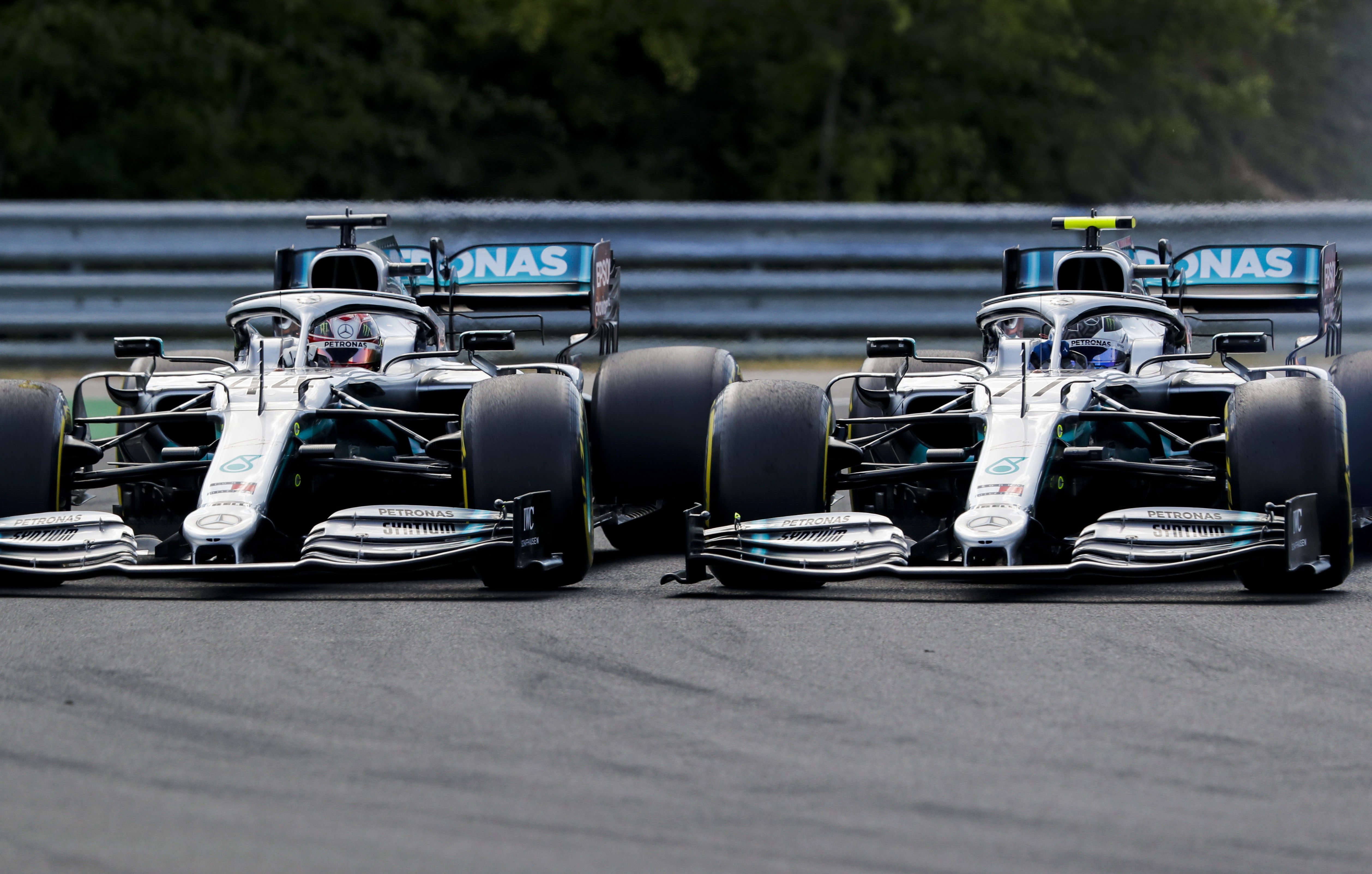 The Mercedes at the Hungarian Grand Prix.