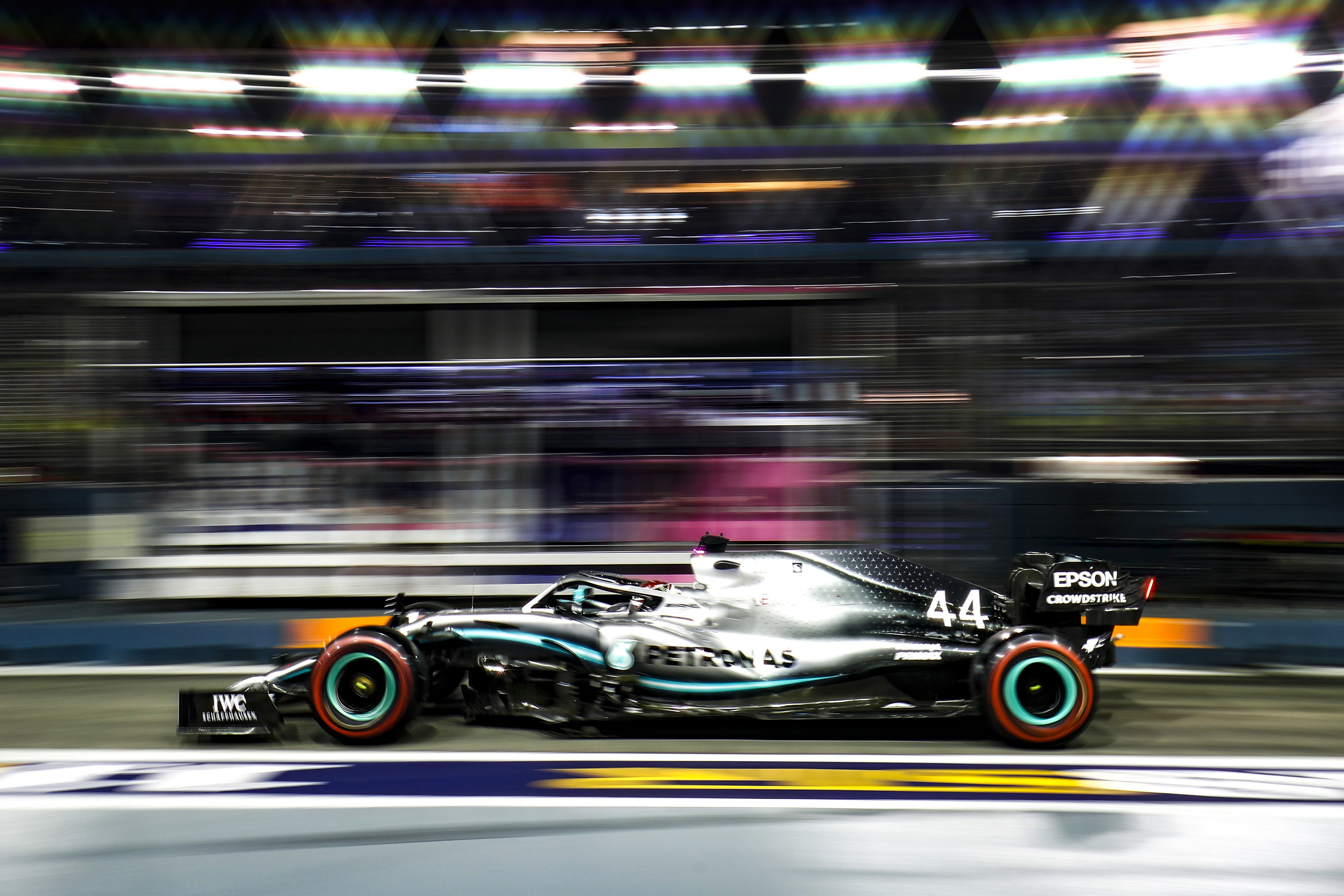 Lewis Hamilton at the Singapore Grand Prix.