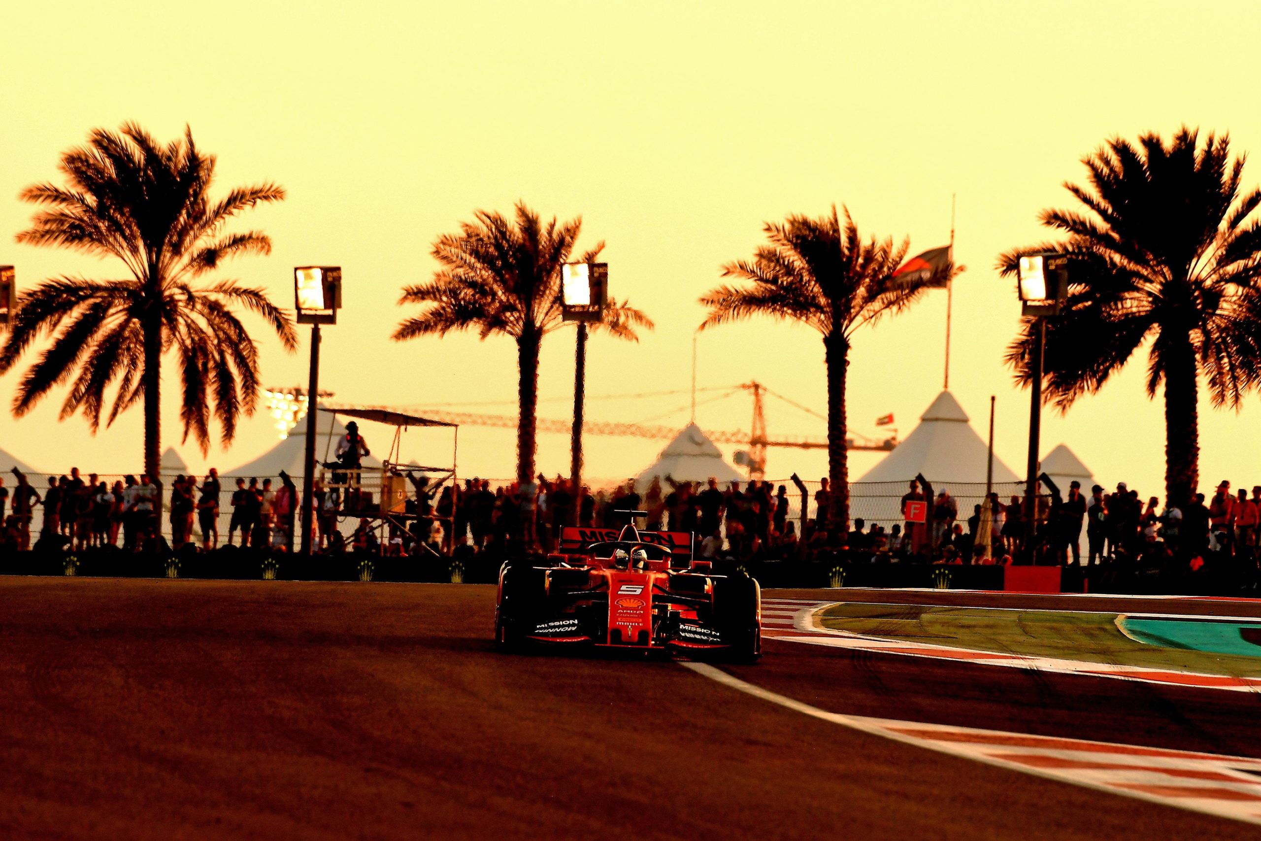 Sebastian Vettel at the 2019 Abu Dhabi Grand Prix.