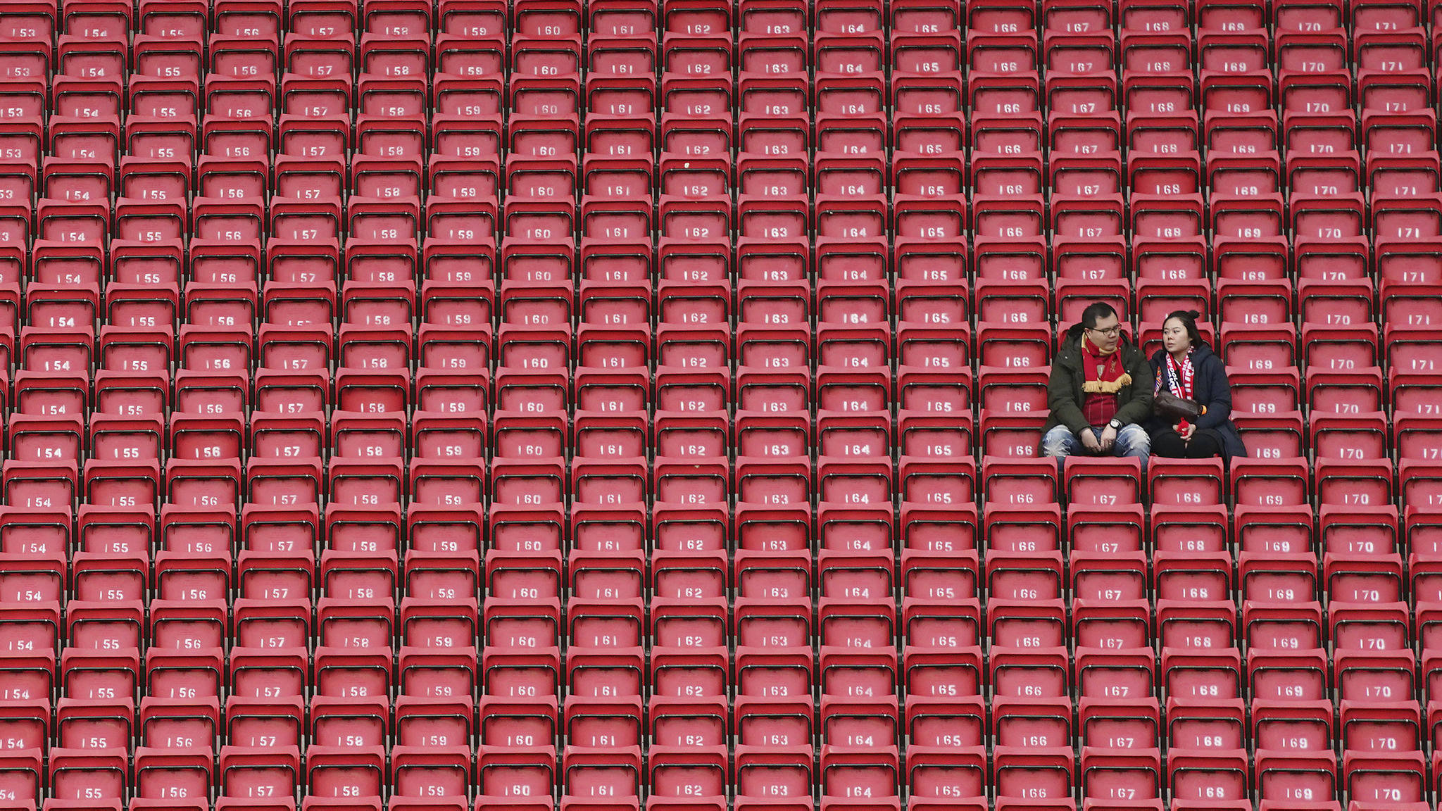 Empty stands in a COVID world.