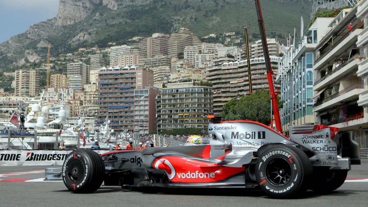 Lewis Hamilton at the 2008 Monaco Grand Prix.