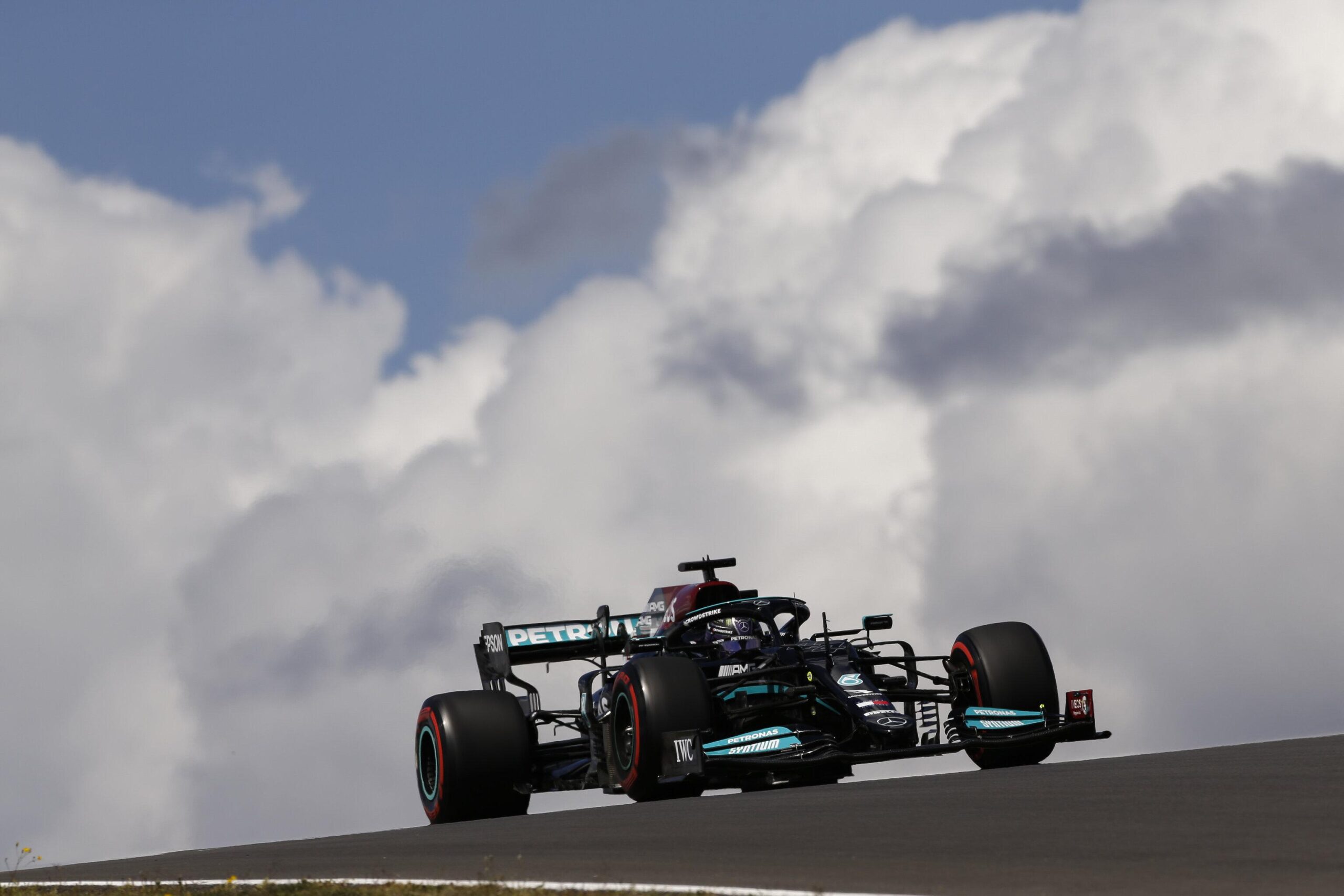 Lewis Hamilton riding the Algarve rollercoaster.