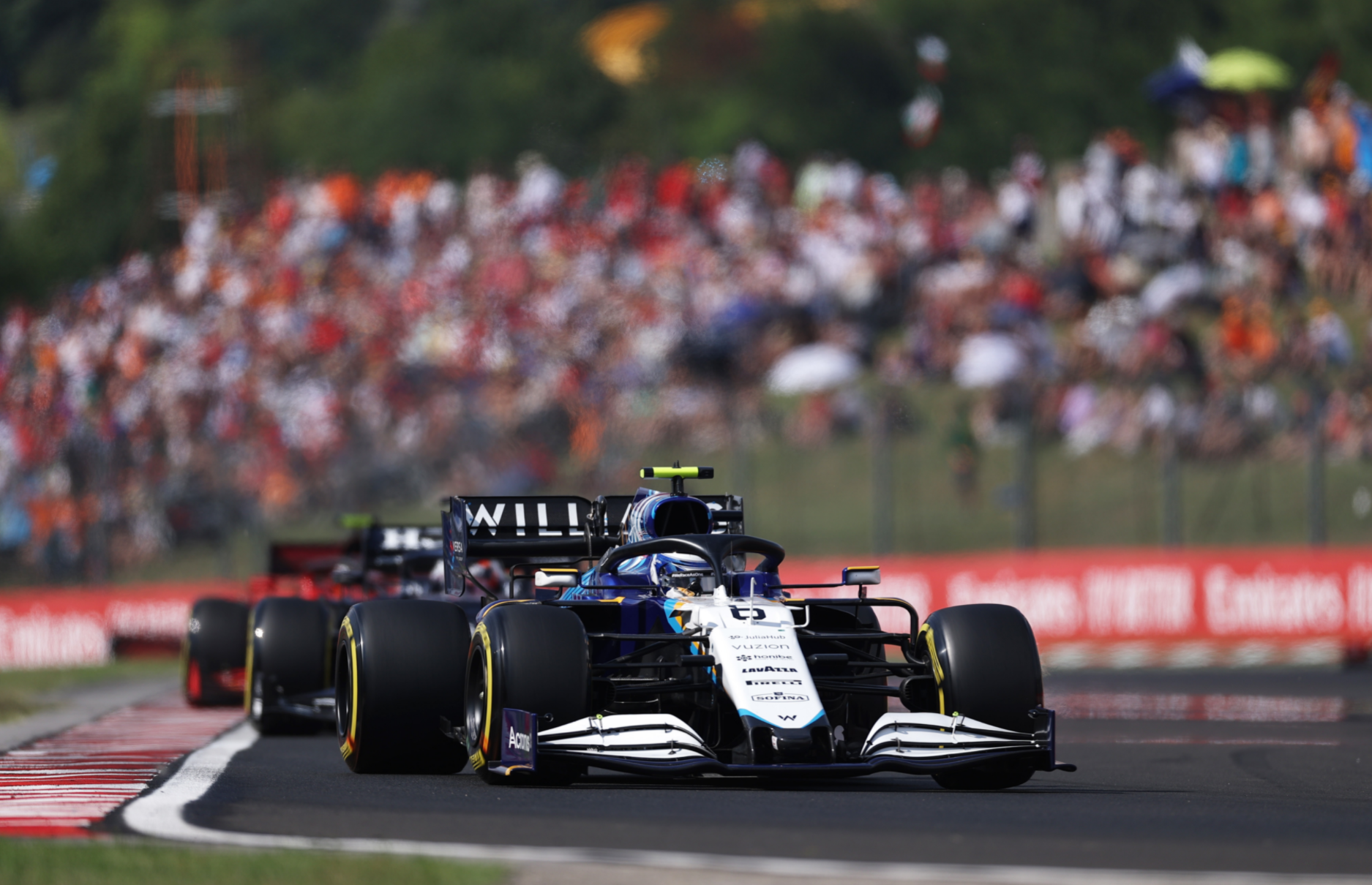 Nicholas Latifi running in the midfield.