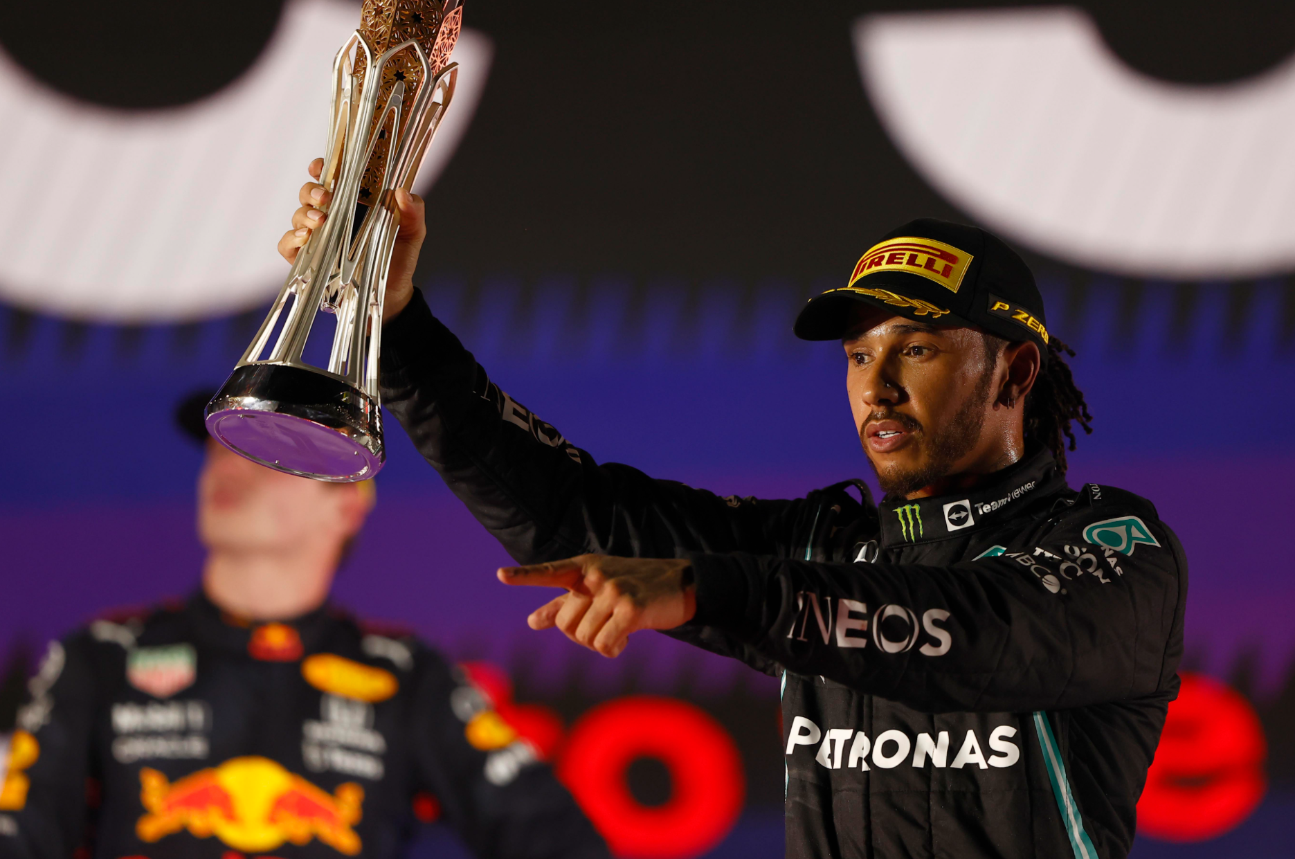 Lewis Hamilton wins the Saudi Arabian Grand Prix.