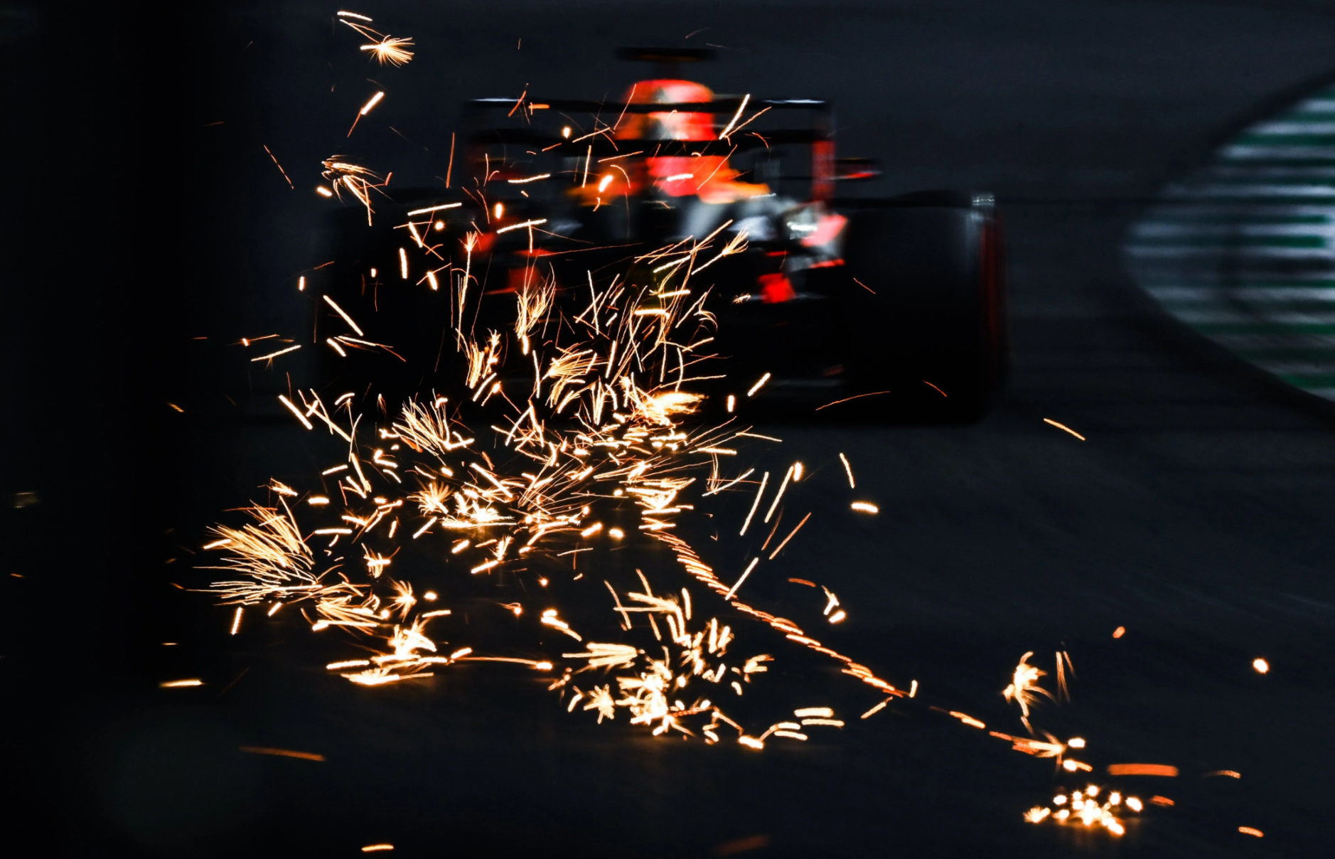 Sparks fly at the Saudi Arabian Grand Prix.